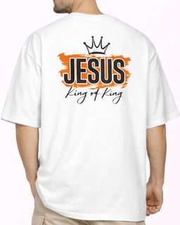 Camiseta Oversized Jesus King of Kings