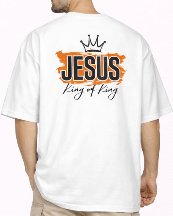 Camiseta Oversized Jesus King of Kings