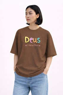 Nome do produto Camiseta Oversized - Deus mod1
