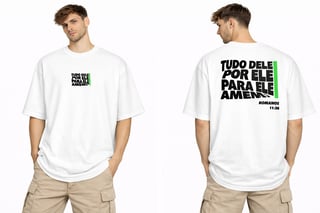 Nome do produto Camiseta Oversized - Versiculo R1136