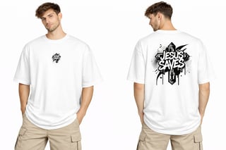 Nome do produto Camiseta Oversized - Jesus Saves