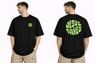 Nome do produto Camiseta Oversized - Jesus Saves