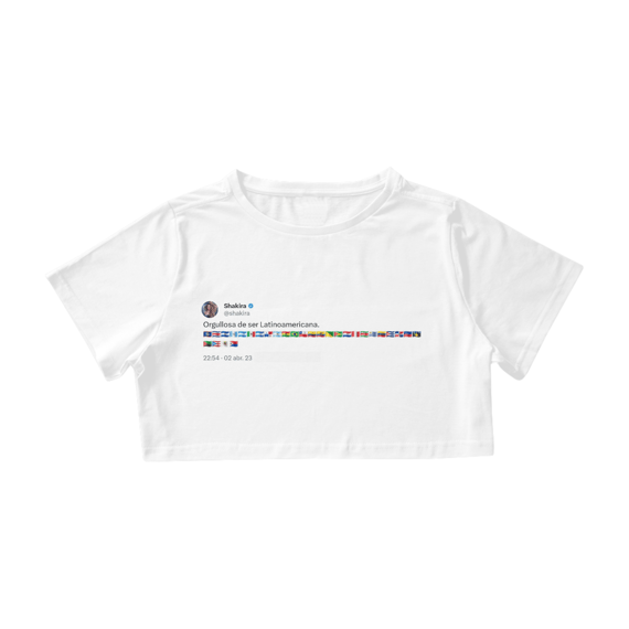 Cropped Orgullosa de ser Latinoamericana – Edição Especial