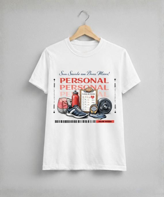 Camiseta Baby Long Feminina BRUMI – Personal: Sua Saúde em Boas Mãos (BK019)