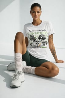 Nome do produto Camiseta Baby Long Feminina BRUMI – Contadora: Equilíbrio nas Contas (BK008)