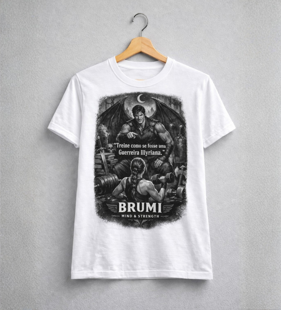 Nome do produto: Camiseta Baby Long Feminina BRUMI — Guerreira Illyriana (BK013)