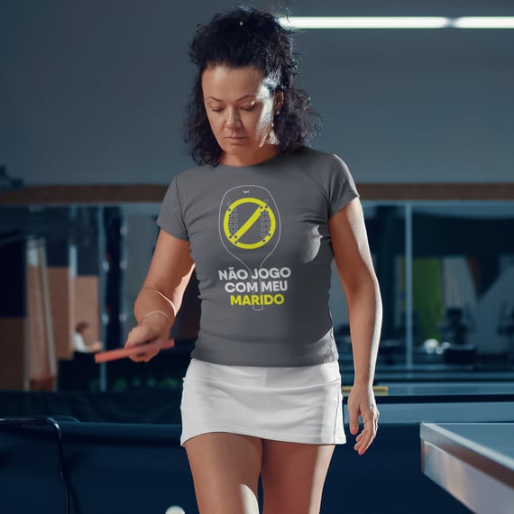 Camiseta Baby Long Estonada - Não jogo com meu marido