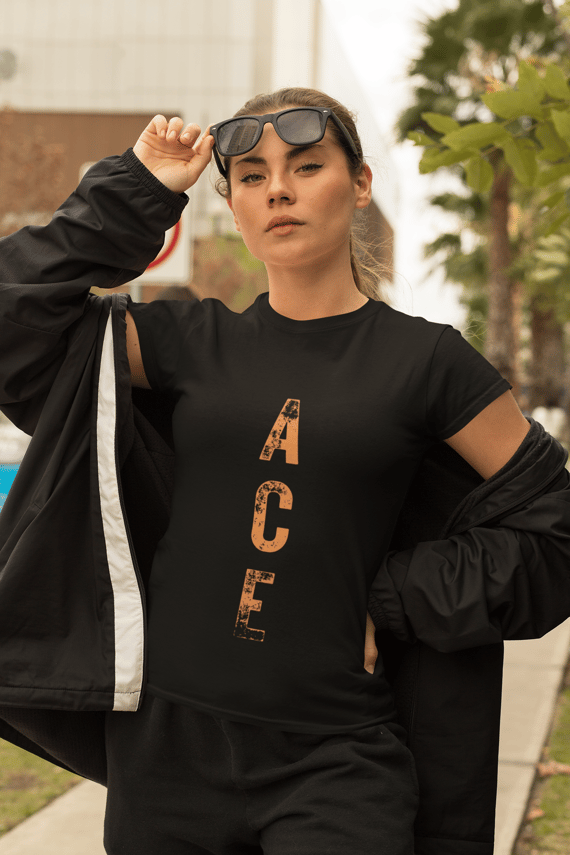 Camiseta ACE - Escrito Orange