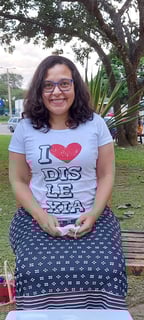 Nome do produto Camiseta DislexClub Modelo I Love Dislexia | Feminina