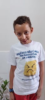 Nome do produto Camiseta Disléxico Não é Miojo | Infantil