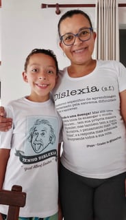 Nome do produto Camiseta Tenho Dislexia Igual Albert Einstein | Infantil