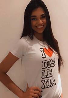 Nome do produto Camiseta DislexClub Modelo I Love Dislexia | Feminina
