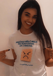 Nome do produto Camiseta Disléxico não é Miojo | Feminina