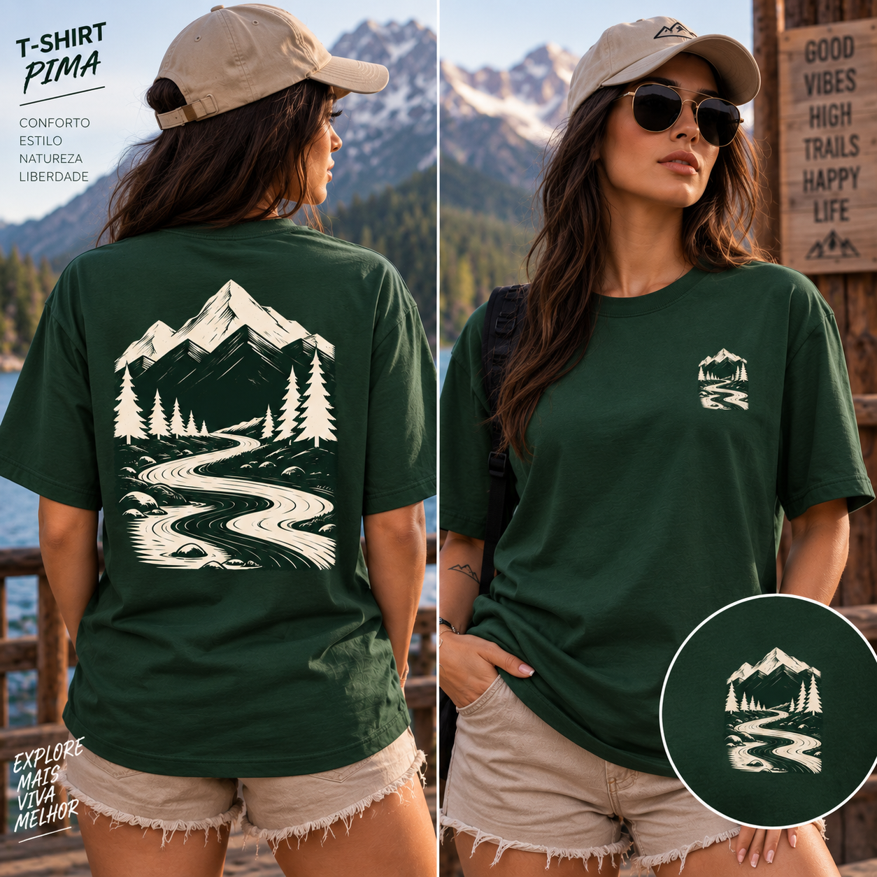 T-Shirt Pima Mountain River