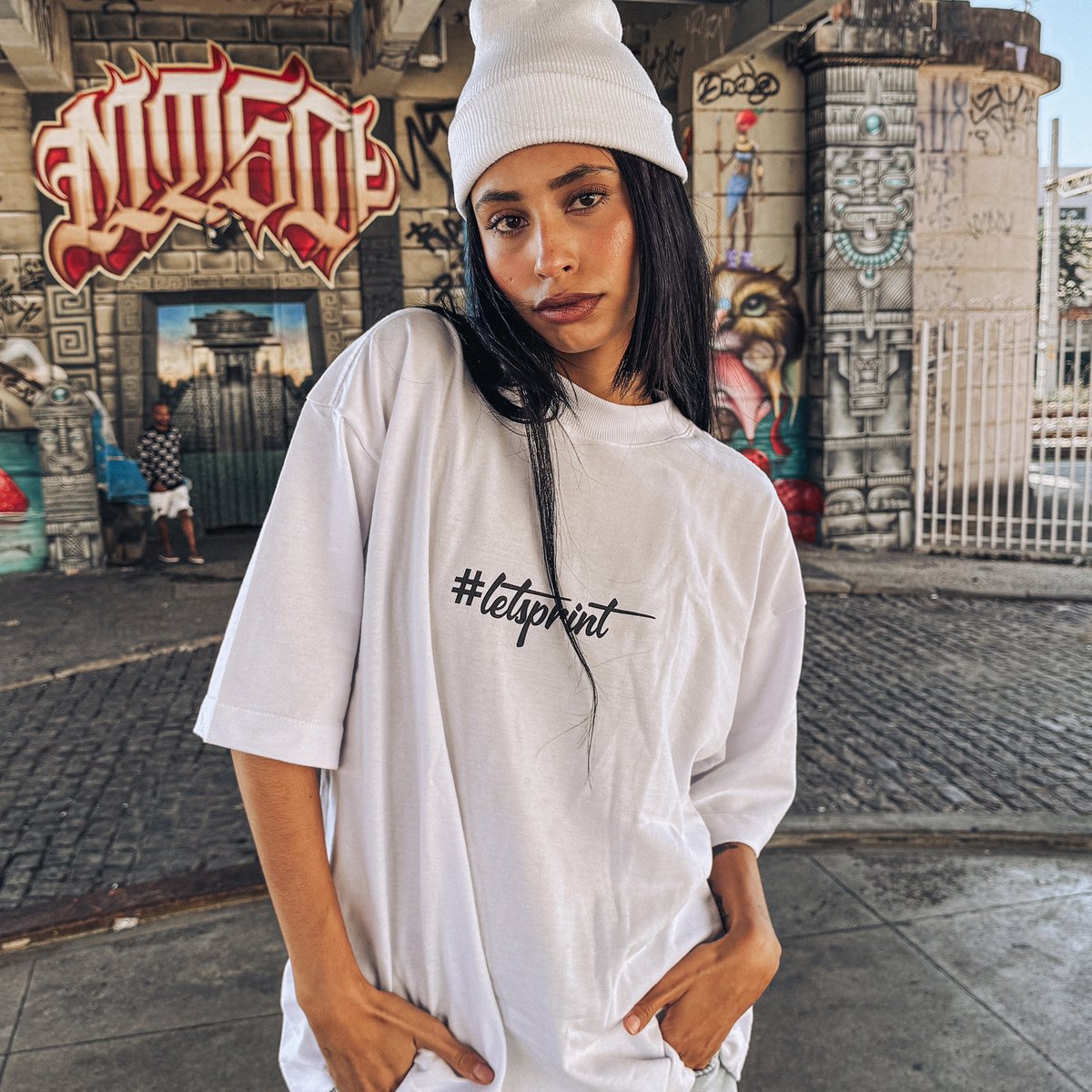 Nome do produto: Camiseta Oversized - #letsprint