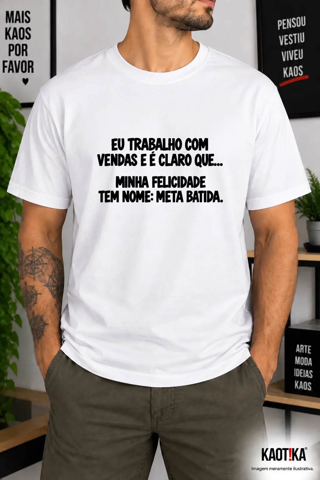 Camiseta Vendas Meta batida