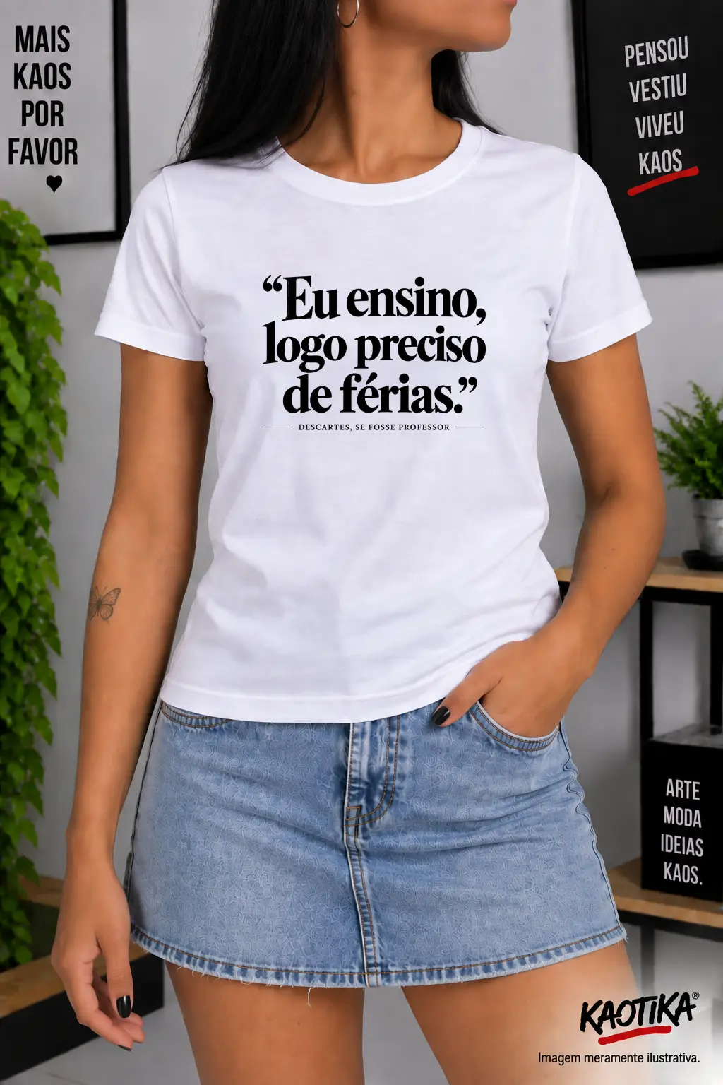 Baby Long Professor Eu ensino, logo preciso de férias
