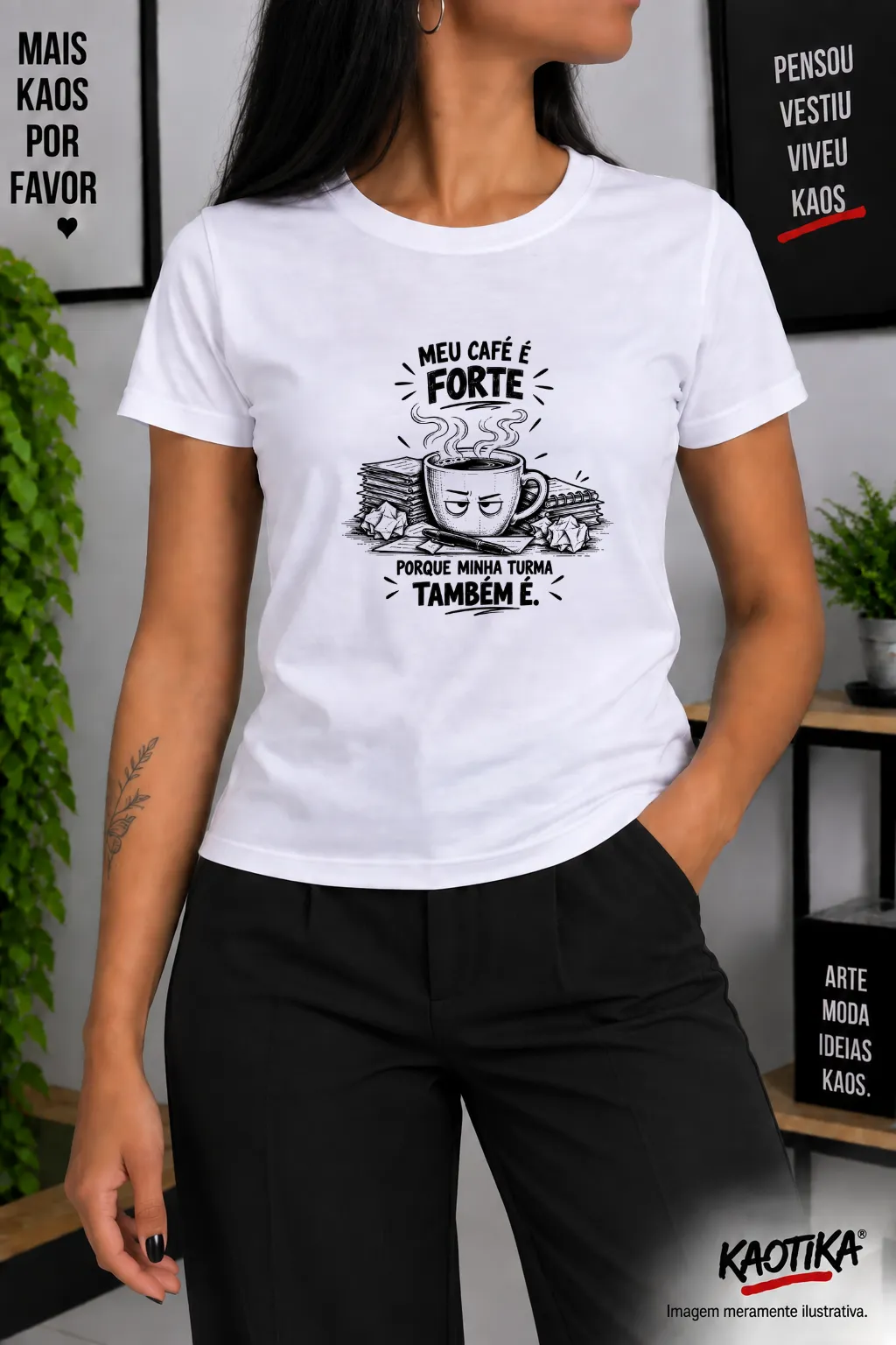 Baby Long Professor Meu café é forte