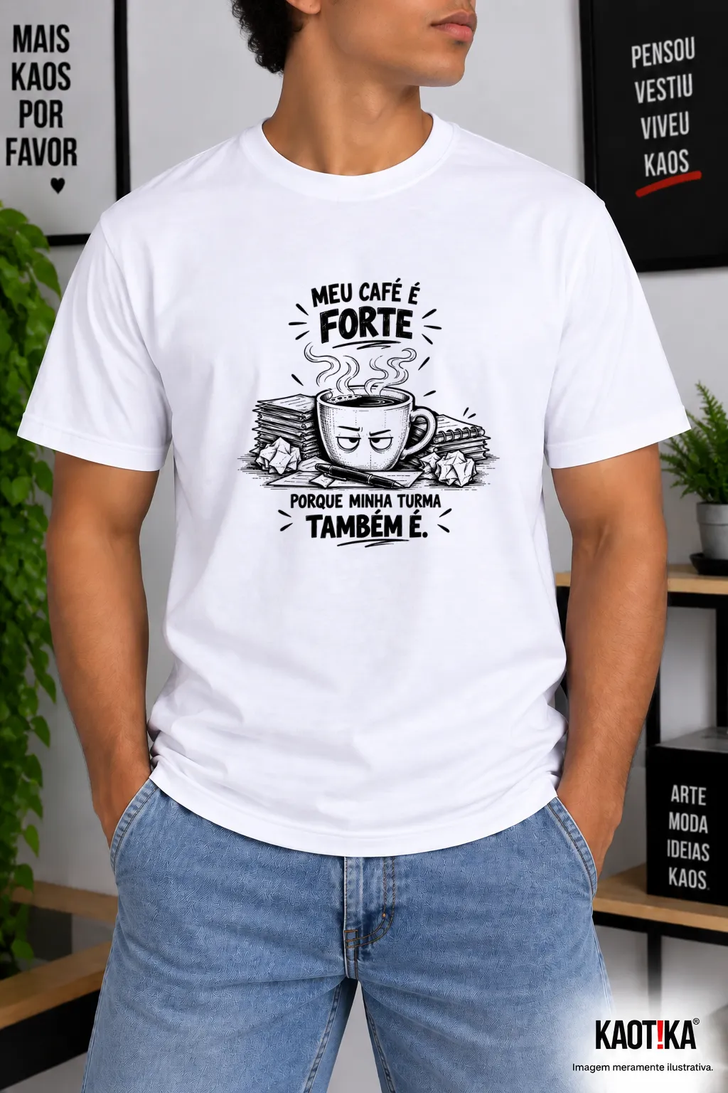 Camiseta Professor Meu café é forte