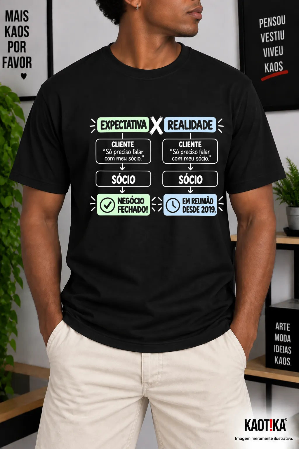 Camiseta Vendas Expectativa x realidade