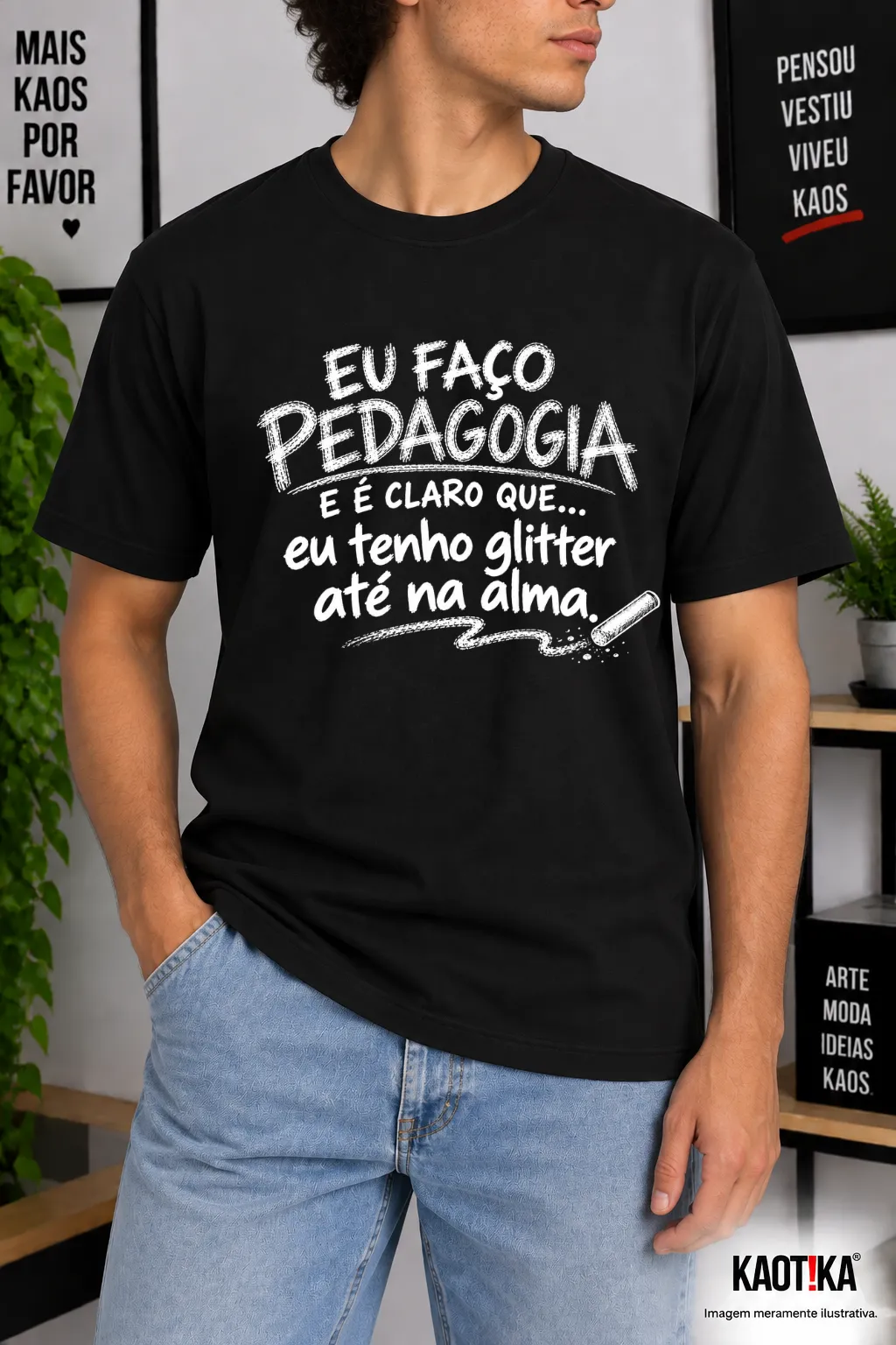 Camiseta Pedagogia Glitter