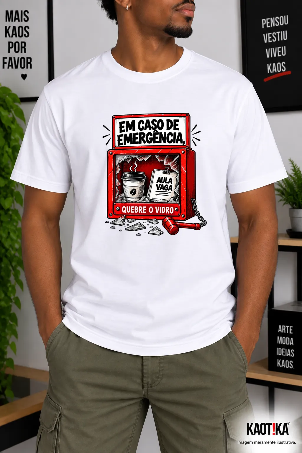 Camiseta Professor Em caso de emergência