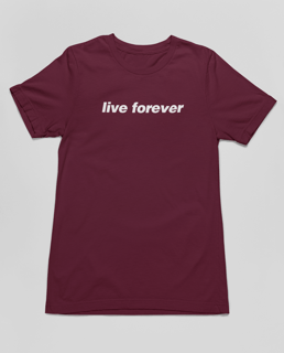 Nome do produto Camiseta Frente e Trás Oasis - Live Forever - Algodão 100%