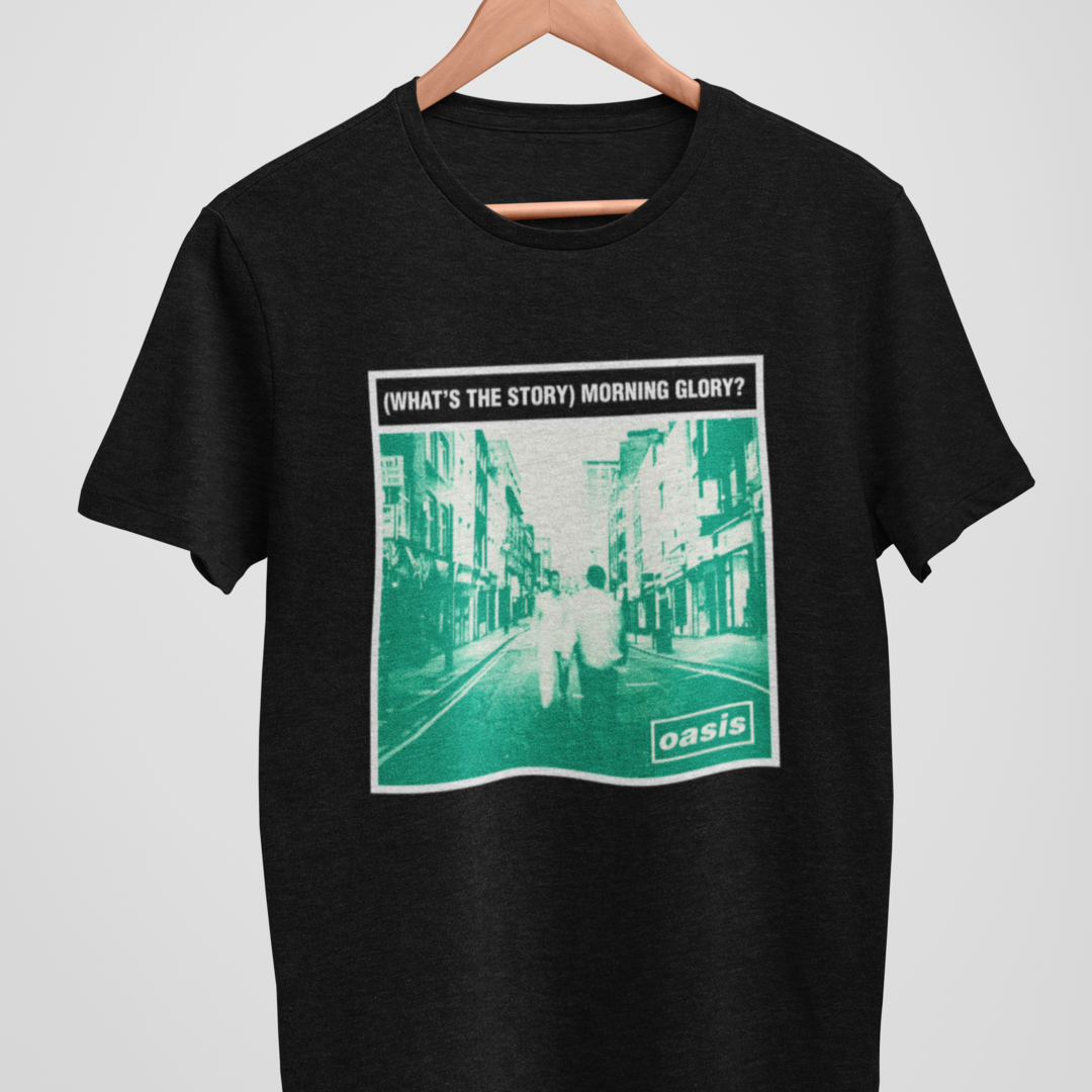 トップス we0534 oasis What'stheStoryMorningGlory T-Shirt Quality Camiseta Oasis - (What's the Story) Morning Glory