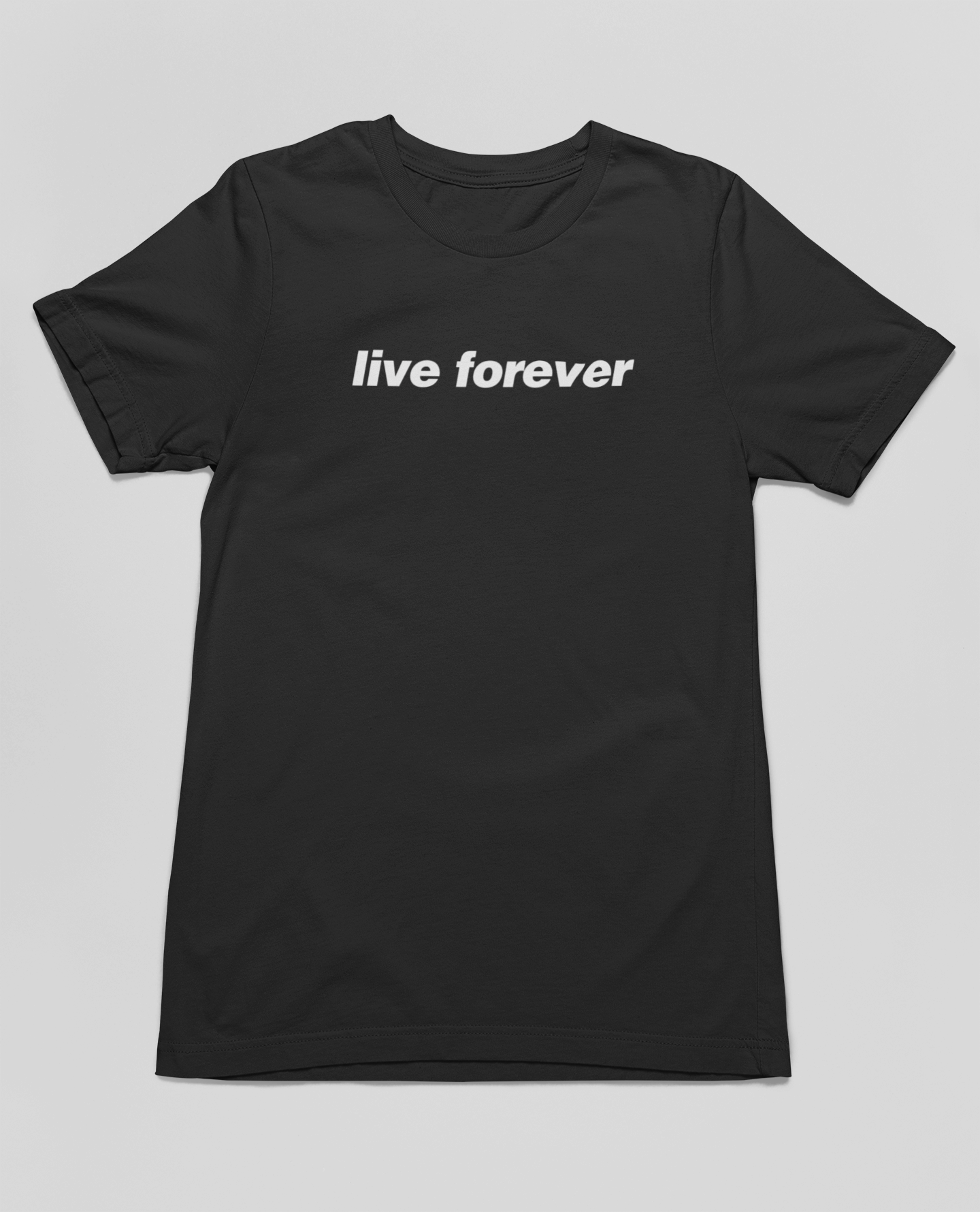 T-Shirt Quality Camiseta Frente e Trás Oasis - Live Forever