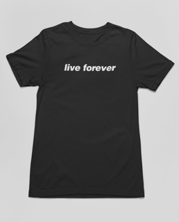Nome do produto Camiseta Frente e Trás Oasis - Live Forever - Algodão 100%