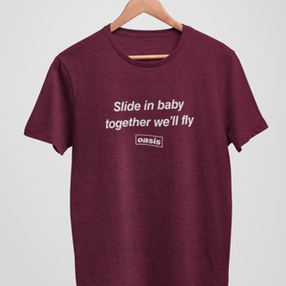 Nome do produto Camiseta Oasis - Slide Away - Algodão 100% Unissex | Retrolhama