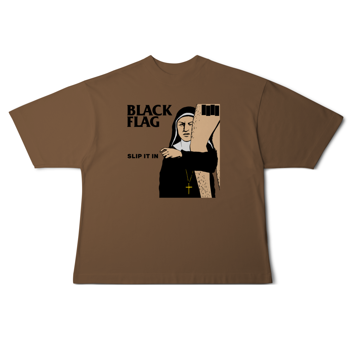 Camiseta Oversized [Oversized] BLACK FLAG / SLIP IT IN R$159,90 em