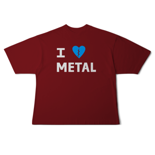 Nome do produto[Oversized] I LOVE METAL