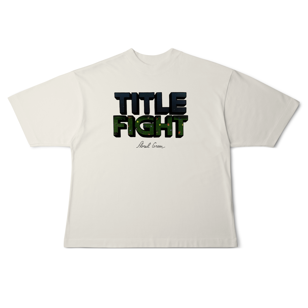 Nome do produto: [Oversized] TITLE FIGHT / FLORAL GREEN