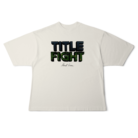 [Oversized] TITLE FIGHT / FLORAL GREEN