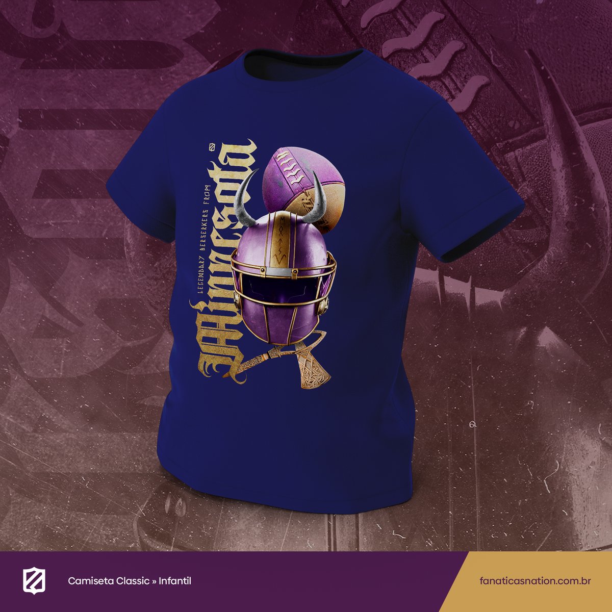Nome do produto: Minnesota - Legendary Vikings (kids)