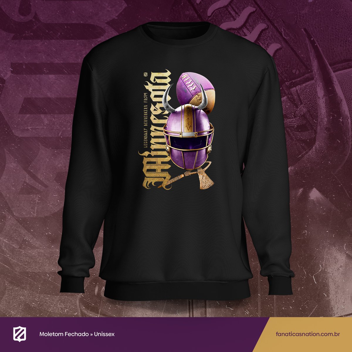 Nome do produto: Minn esota - Legendary Vikings (moletom)