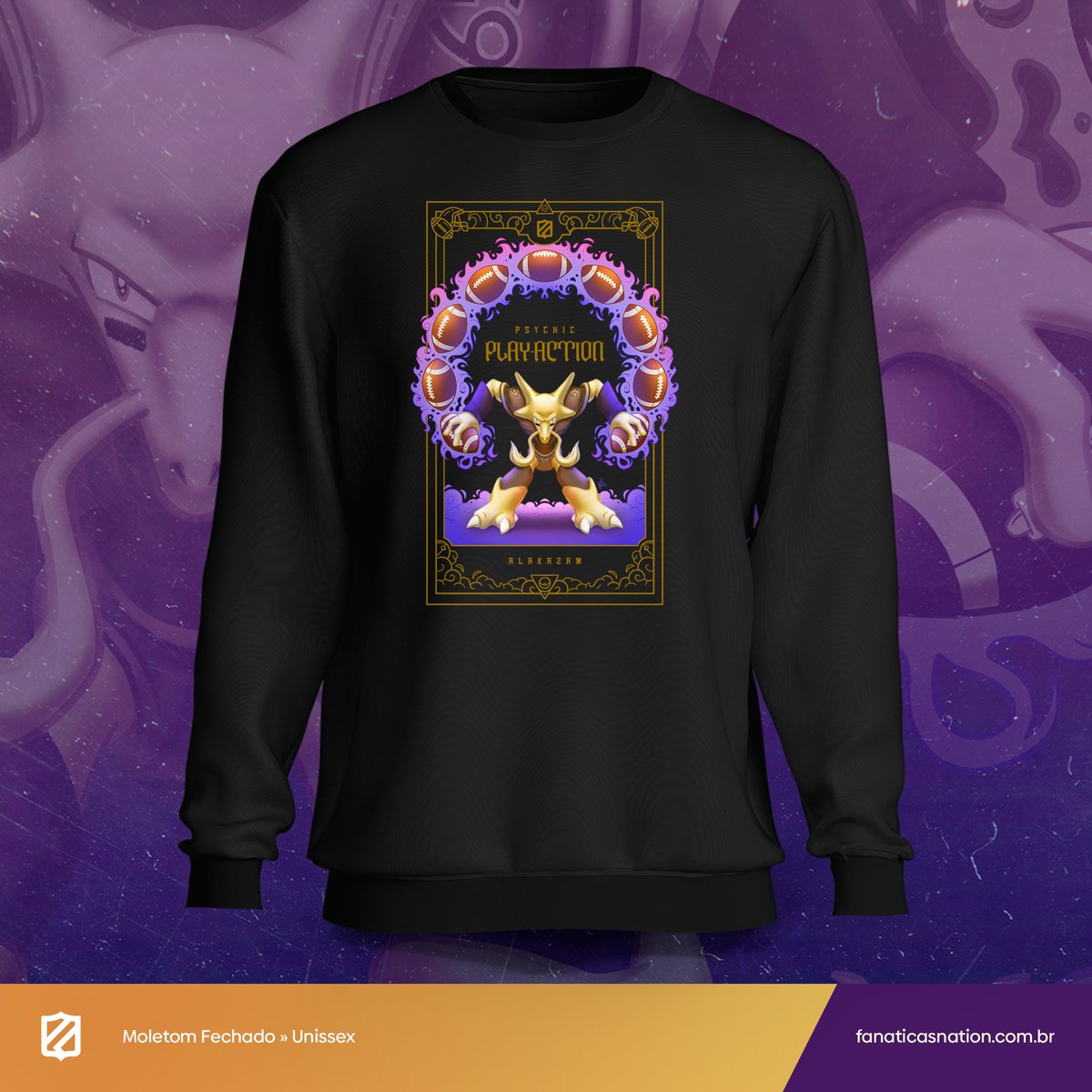 Nome do produto: Coleção Pokemon - Play-Action Alakazam (moletom)