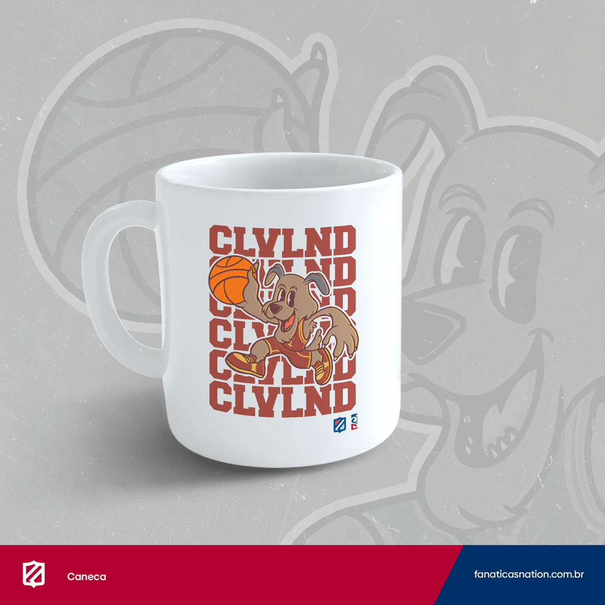 Nome do produto: Cleveland - Dog dunk (caneca)