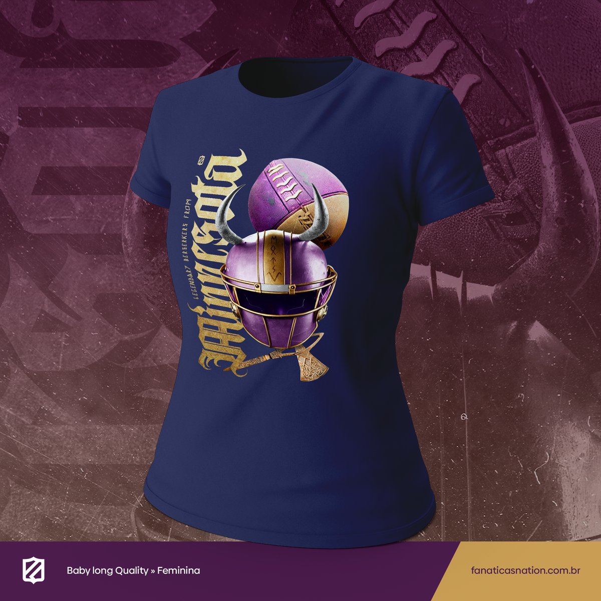 Nome do produto: Minnesota - Legendary Vikings (baby long)