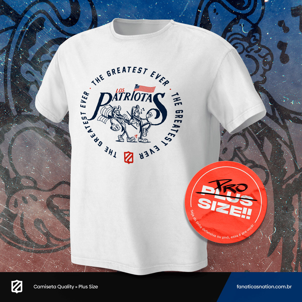 Nome do produto: New England - Los Patriotas (Plus size)
