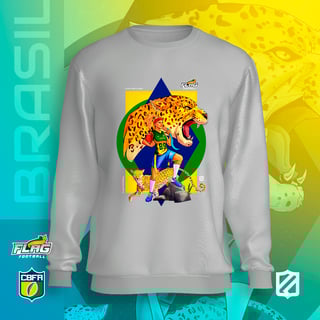 Nome do produto Brasil Onças - Play flag like a Girl (moletom)