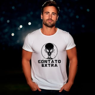 T-Shirt Alien Camiseta Masculina Contato Extra