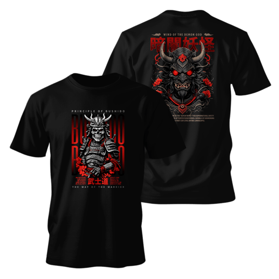Street Wear - Classsic Oriental Samurai T-Shirt