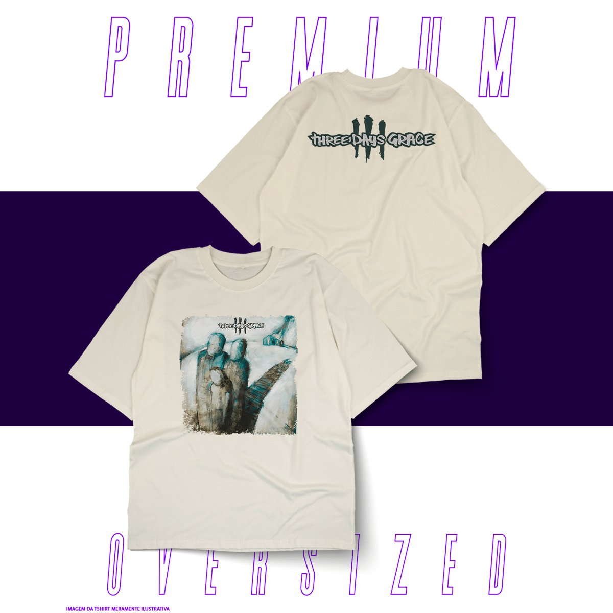 Nome do produto: Oversized Unissex - Three Days Grace