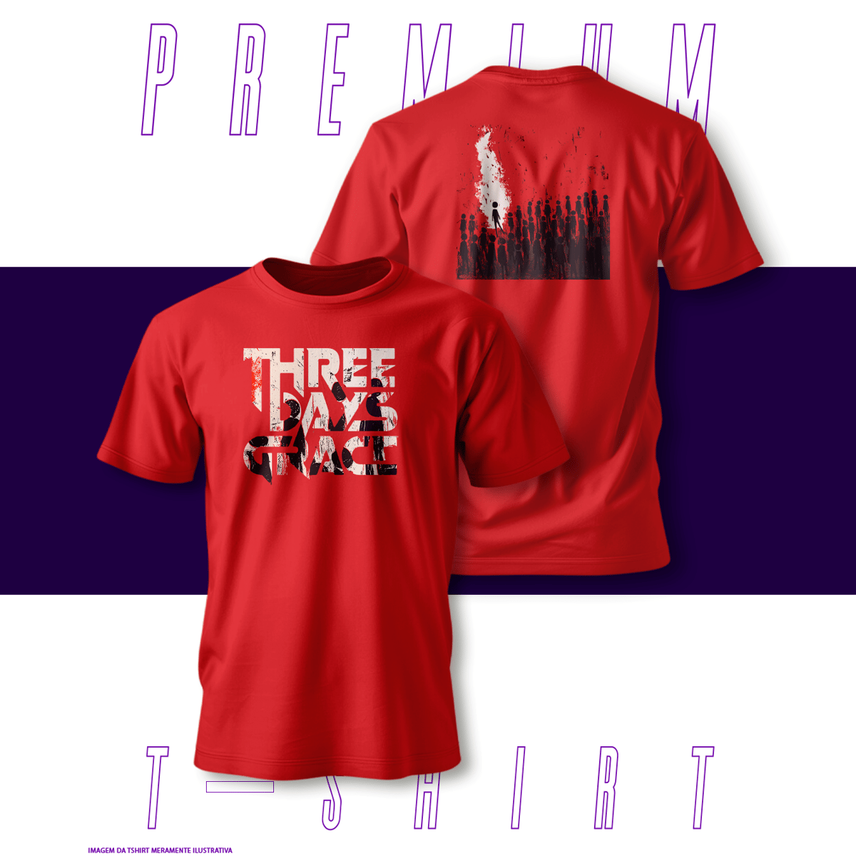 Nome do produto: Camiseta Premium - Three Days Grace