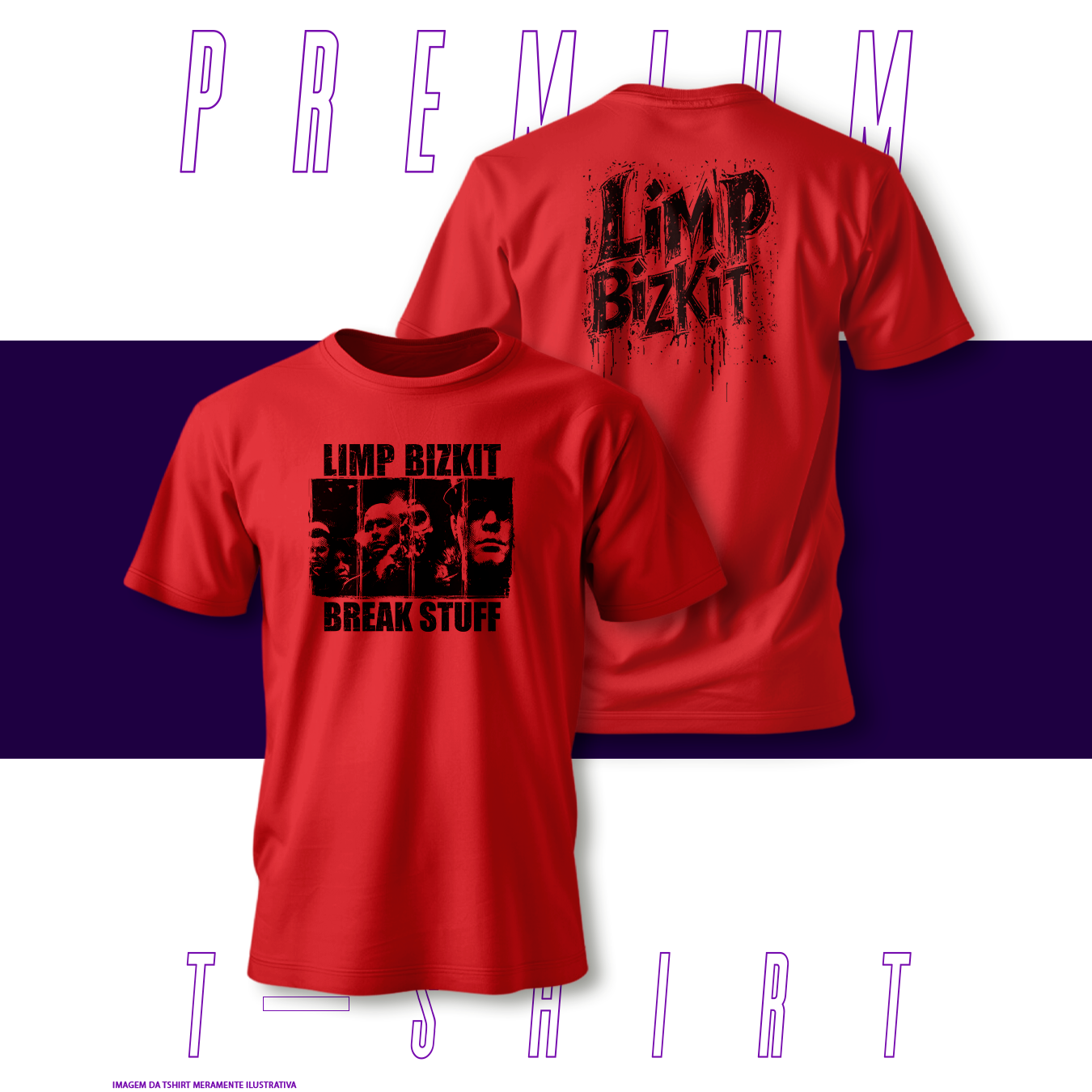 Nome do produto Camiseta Premium - LimpBizkit