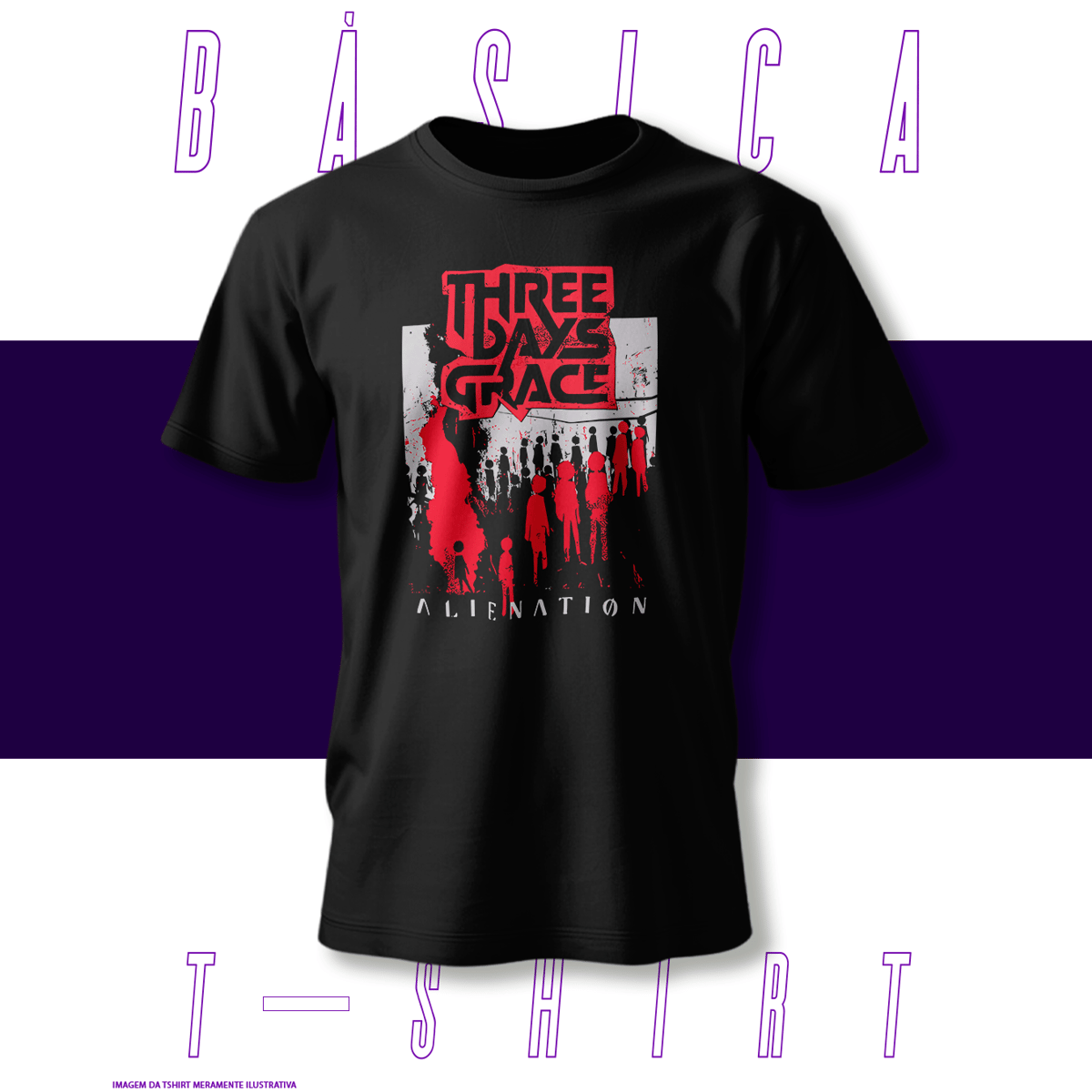 Nome do produto: Camiseta Básica - Three Days Grace