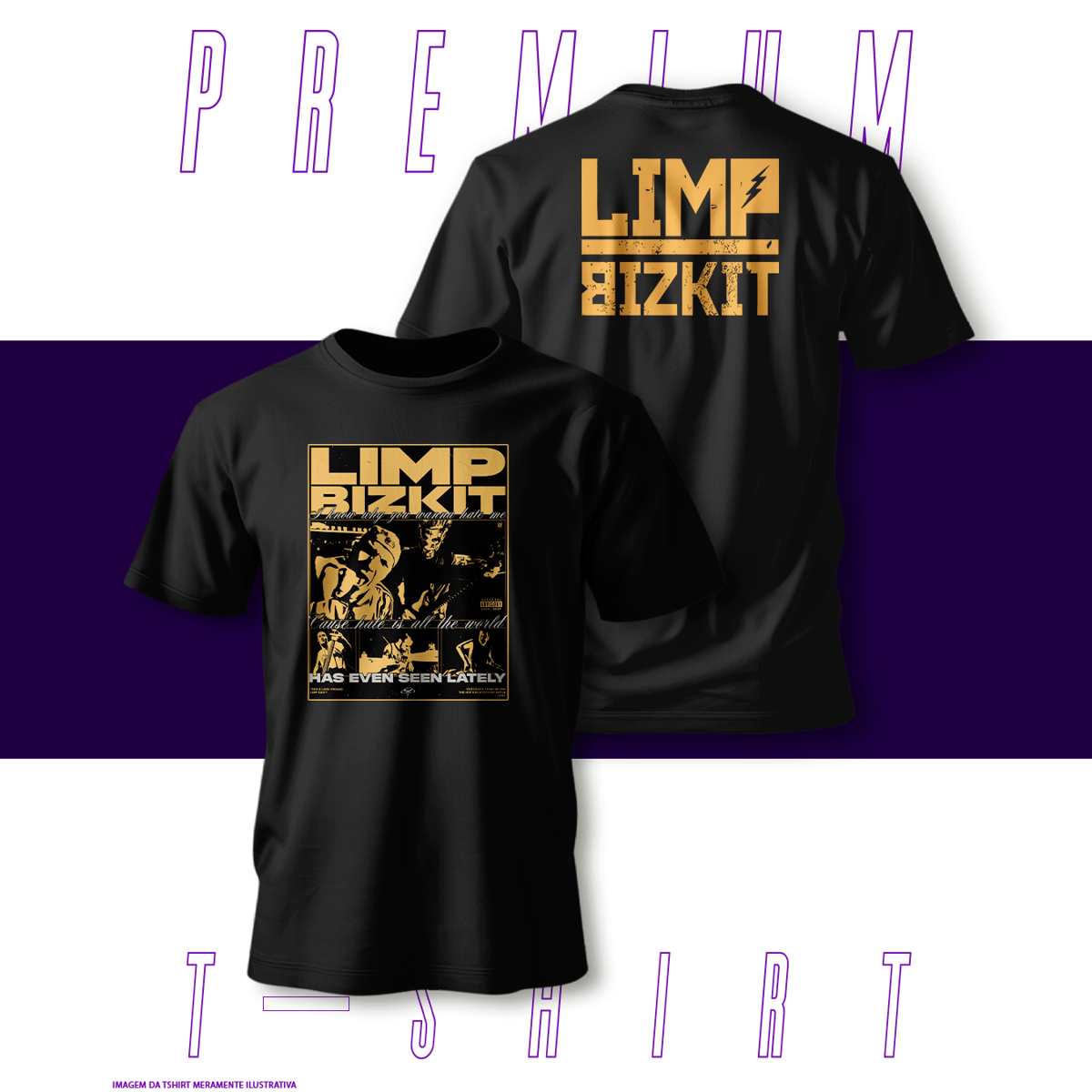 Nome do produto: Camiseta Premium - LimpBizkit