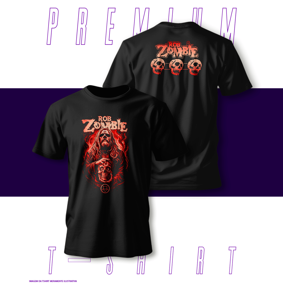 Nome do produto: Camiseta Premium - Rob Zombie